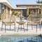 3 Pieces Brown Rope Patio Set with Chairs and Glass-Top Table Outdoor